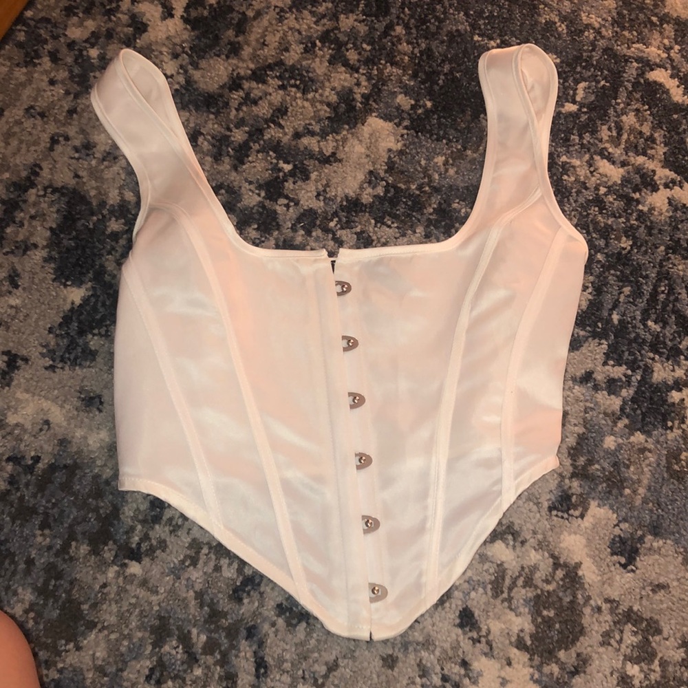 White corset top
